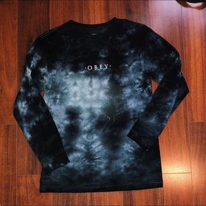 Tie dye obey long sleeve shirt